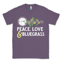 Lavender peace , love & bluegrass   banjo nature vines illu Classic Tee - DesignPulse