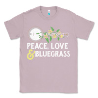 Lilac peace , love & bluegrass   banjo nature vines illu Classic Tee - DesignPulse