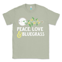 Matcha peace , love & bluegrass   banjo nature vines illu Classic Tee - DesignPulse