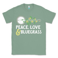 Sage peace , love & bluegrass   banjo nature vines illu Classic Tee - DesignPulse