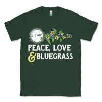 Sports Green peace , love & bluegrass   banjo nature vines illu Classic Tee - DesignPulse