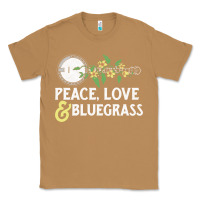 Toasted Coconut peace , love & bluegrass   banjo nature vines illu Classic Tee - DesignPulse