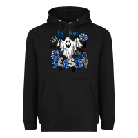 Black Tis' The Season Cheer Ghost Heavyweight Hoodie - BarkalooDesign