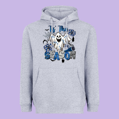 Tis' The Season Cheer Ghost Heavyweight Hoodie Designed By Barkaloodesign