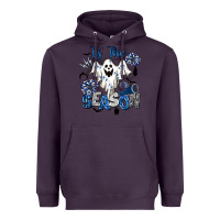 Plum Tis' The Season Cheer Ghost Heavyweight Hoodie - BarkalooDesign