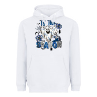 White Tis' The Season Cheer Ghost Heavyweight Hoodie - BarkalooDesign