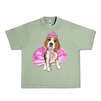 Oil Green balerina beagle with tutu Urban Heavy Tee - RanaPortraitStore