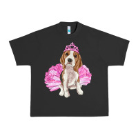 Pigment Black balerina beagle with tutu Urban Heavy Tee - RanaPortraitStore