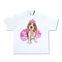 White balerina beagle with tutu Urban Heavy Tee - RanaPortraitStore