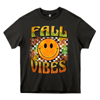 Asphalt fall vibes smiley face Heavy Core Tee - BarkalooDesign