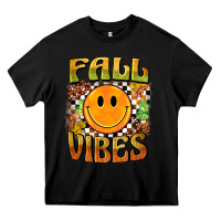 Black fall vibes smiley face Heavy Core Tee - BarkalooDesign