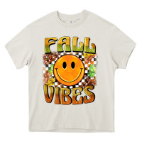 Cream fall vibes smiley face Heavy Core Tee - BarkalooDesign