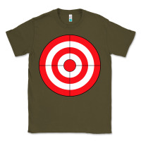 Army Green bulls eye target lazy diy halloween costume darts shooting t shirt Classic Tee - DesignPulse