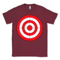 Burgundy bulls eye target lazy diy halloween costume darts shooting t shirt Classic Tee - DesignPulse