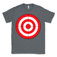 Charcoal Heather bulls eye target lazy diy halloween costume darts shooting t shirt Classic Tee - DesignPulse