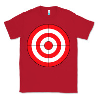 Red bulls eye target lazy diy halloween costume darts shooting t shirt Classic Tee - DesignPulse