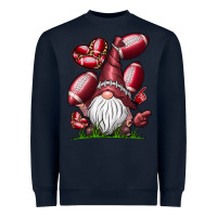 Navy American Football Gnome Heavyweight Sweatshirt - CowhideDigitalArt