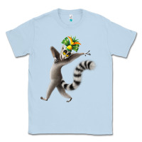 Dusty Blue All Hail King Julien Classic Tee - DesignPulse