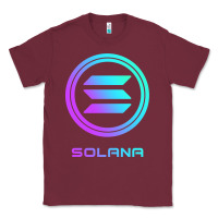 Burgundy solana crypto sol coin blockchain decentralized application long sleev Classic Tee - DesignPulse