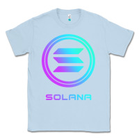 Dusty Blue solana crypto sol coin blockchain decentralized application long sleev Classic Tee - DesignPulse