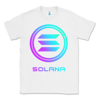 White solana crypto sol coin blockchain decentralized application long sleev Classic Tee - DesignPulse