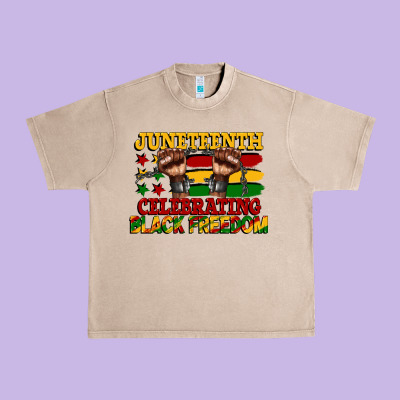 Juneteenth Celebrating Black Freedom Urban Heavy Tee Designed By Cowgirlartshop