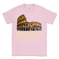Bubblegum Pink Cool Vintage Roma Italia Colosseum Souvenirs, Rome Italy Pullover Hood Classic Tee - DesignPulse