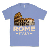Colony Blue Cool Vintage Roma Italia Colosseum Souvenirs, Rome Italy Pullover Hood Classic Tee - DesignPulse