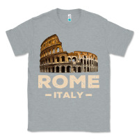 Heather Grey Cool Vintage Roma Italia Colosseum Souvenirs, Rome Italy Pullover Hood Classic Tee - DesignPulse