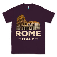 Plum Cool Vintage Roma Italia Colosseum Souvenirs, Rome Italy Pullover Hood Classic Tee - DesignPulse