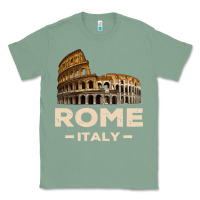 Sage Cool Vintage Roma Italia Colosseum Souvenirs, Rome Italy Pullover Hood Classic Tee - DesignPulse