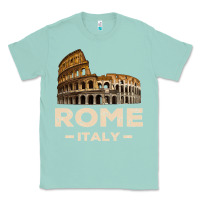 Seafoam Cool Vintage Roma Italia Colosseum Souvenirs, Rome Italy Pullover Hood Classic Tee - DesignPulse