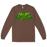 Chestnut Just a girl who loves St. Patrick's Day Long Sleeve Tee - HowdyJamesFarm