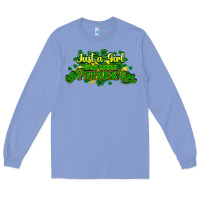 Colony Blue Just a girl who loves St. Patrick's Day Long Sleeve Tee - HowdyJamesFarm