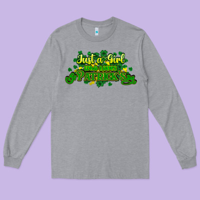 Just A Girl Who Loves St. Patrick's Day Long Sleeve Tee Designed By Howdyjamesfarm