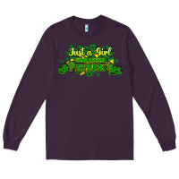 Plum Just a girl who loves St. Patrick's Day Long Sleeve Tee - HowdyJamesFarm