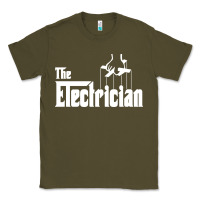 Army Green the electrician the godfather parody design hipste Classic Tee - PixelWave