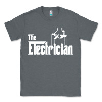 Charcoal Heather the electrician the godfather parody design hipste Classic Tee - PixelWave