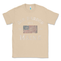 Mushroom Bar Harbor Maine USA American Flag Established ME Vintage Classic Tee - PixelWave