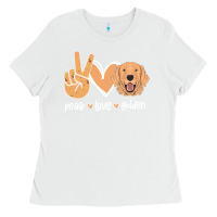 White Peace Love Golden Ladies Tee - Bettercallsaul