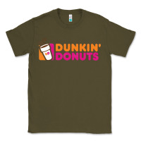 Army Green Dunkin'donuts Classic Tee - PixelWave