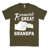 Army Green Promoted to Great Grandpa Classic Tee - PixelWave