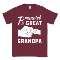 Burgundy Promoted to Great Grandpa Classic Tee - PixelWave