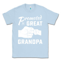 Dusty Blue Promoted to Great Grandpa Classic Tee - PixelWave