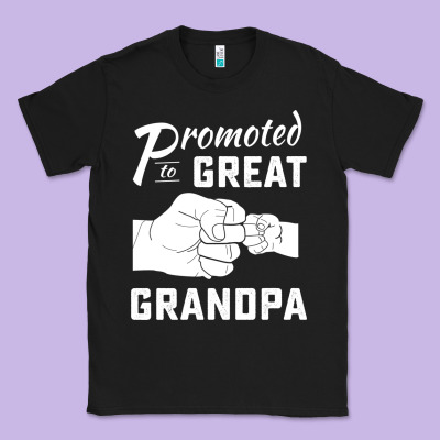 Promoted To Great Grandpa Classic Tee Designed By Pixelwave