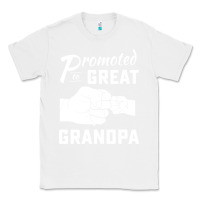 White Promoted to Great Grandpa Classic Tee - PixelWave