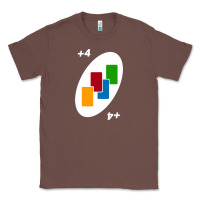 Chestnut Uno Card Game Draw Four Classic Tee - PixelWave