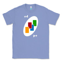 Colony Blue Uno Card Game Draw Four Classic Tee - PixelWave