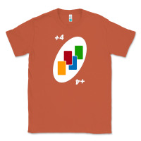 Copper Uno Card Game Draw Four Classic Tee - PixelWave