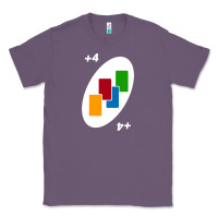 Lavender Uno Card Game Draw Four Classic Tee - PixelWave